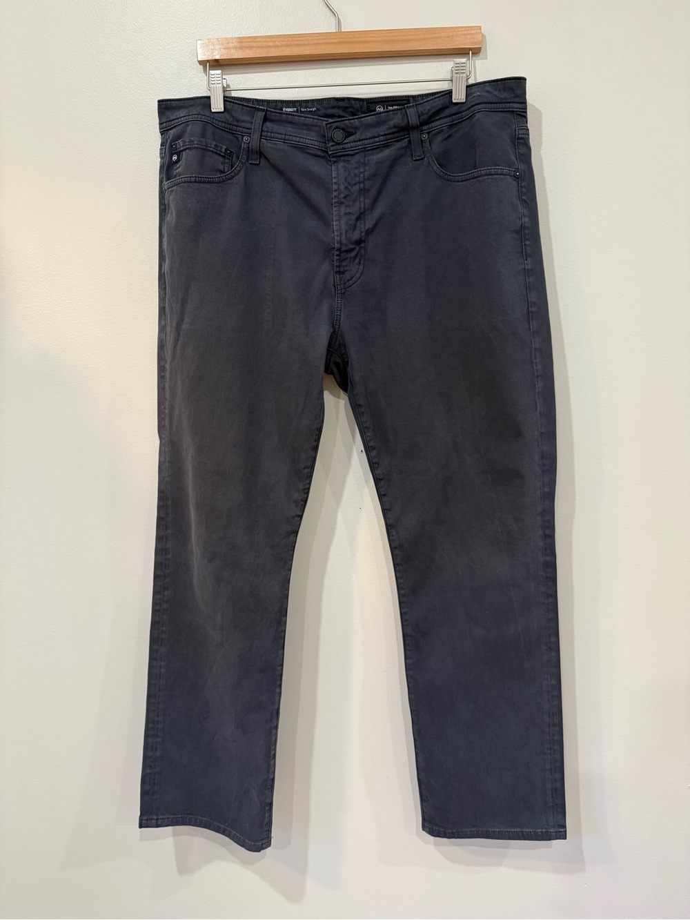 Ag Adriano Goldschmied Everett Men's Charcoal Relaxed Jeans 29 inseam